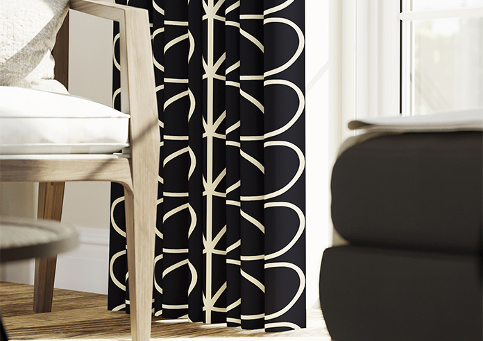 Orla Kiely Jumbo Linear Stem, Liquorice - Made to Measure Curtains - Image 5